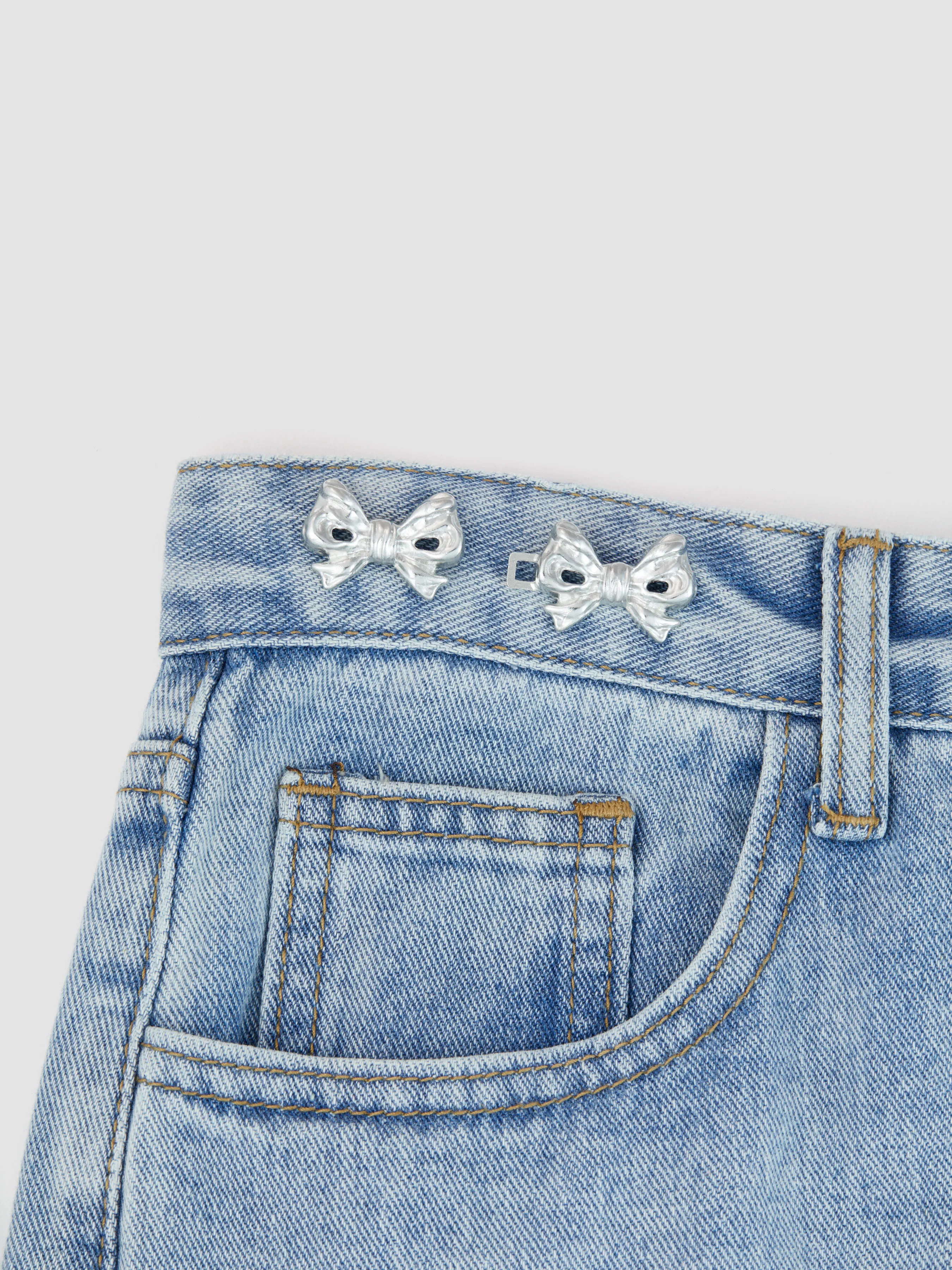  2 Packs d'Épingles à Bouton Noeud Papillon Pour Jeans