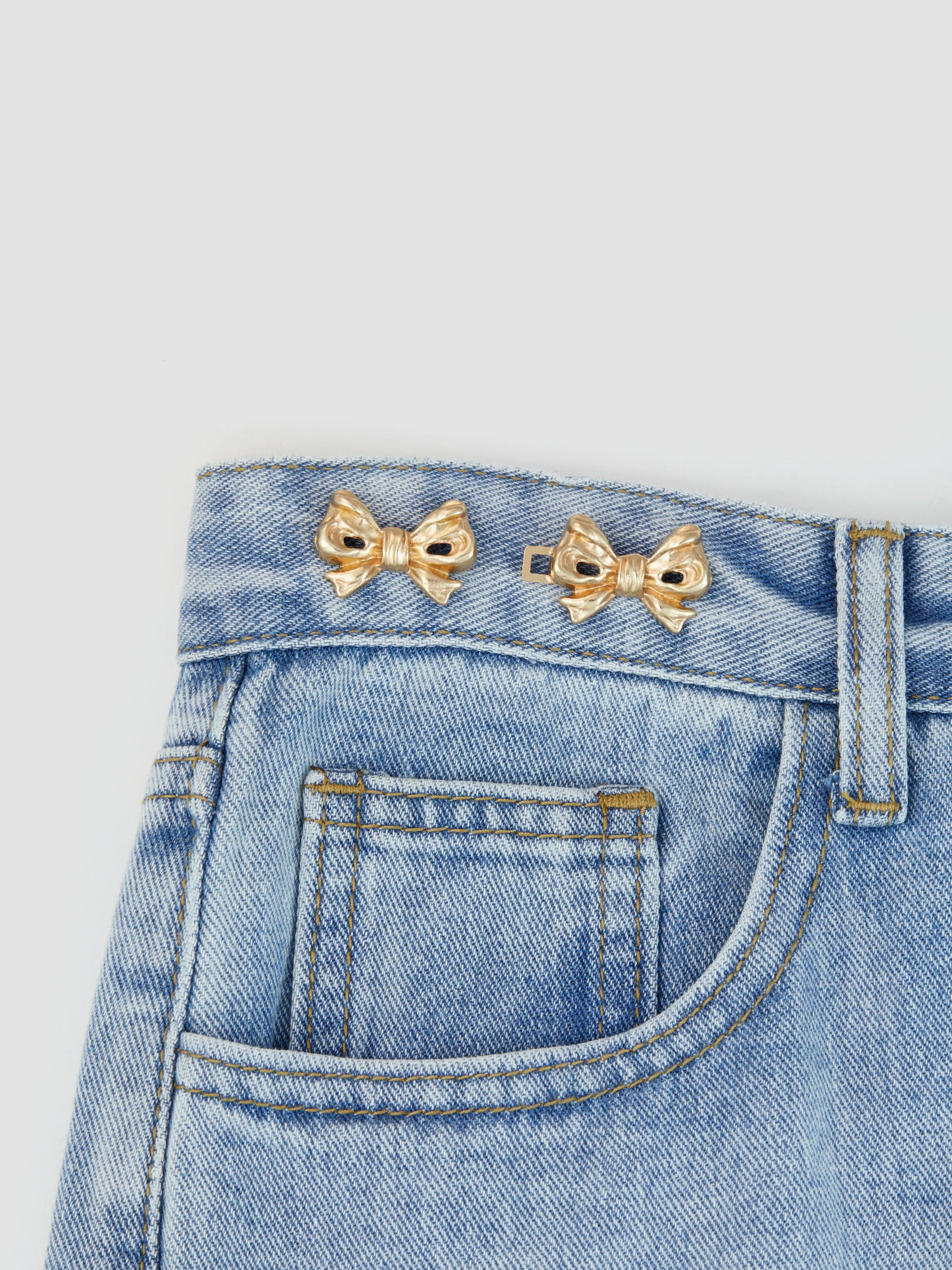  2 Packs d'Épingles à Bouton Noeud Papillon Pour Jeans