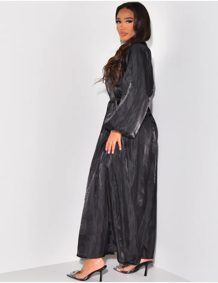 Abaya en voile satiné effet scintillant / 50264 - JEANS INDUSTRY