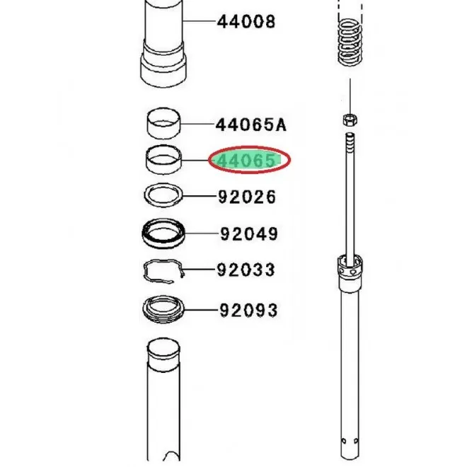 Achat bague de friction inferieur 440650030  KAWASAKI  MOTOSHOP 35