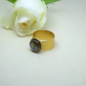 Bague en argent d'oré - labradorite