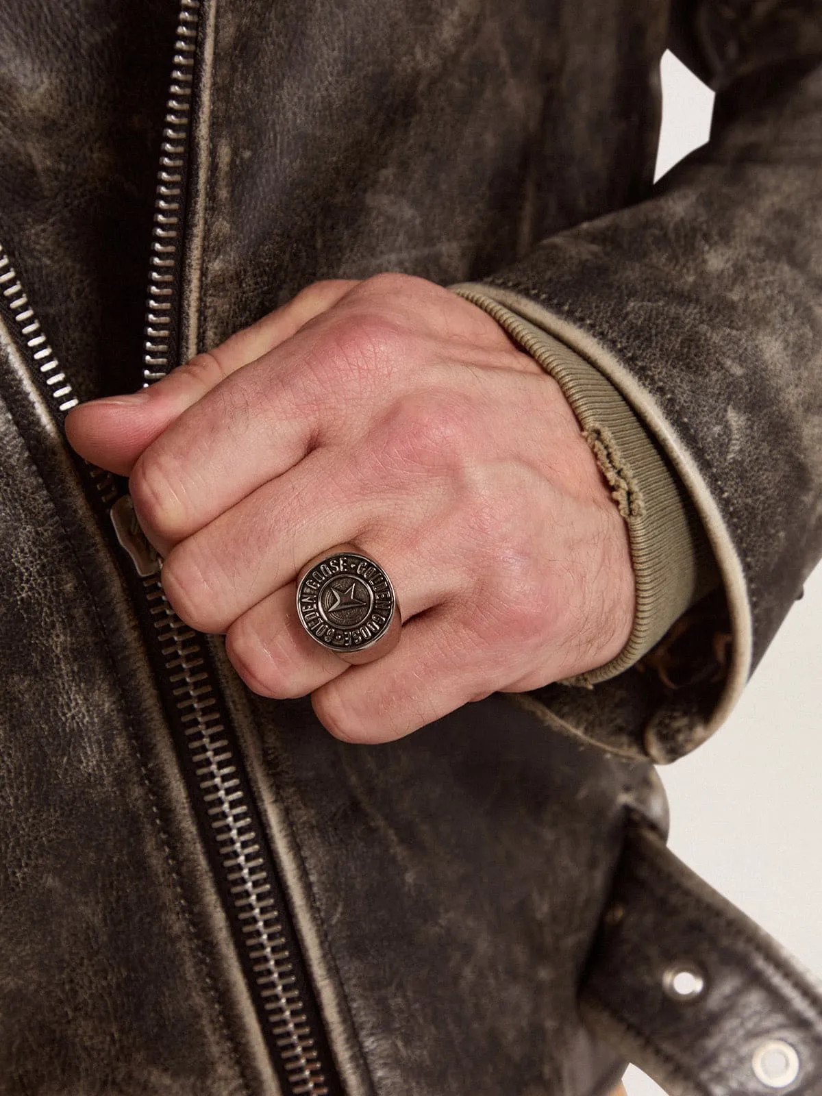 Bague homme argent ancien | Golden Goose