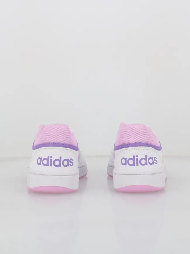 Baskets hoops 3.0 k blanc rose enfant - Adidas | wimod