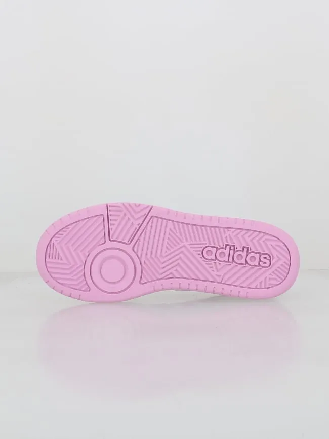 Baskets hoops 3.0 k blanc rose enfant - Adidas | wimod