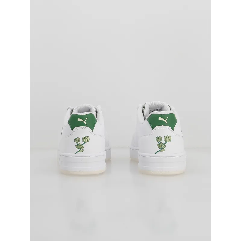 Baskets wns court classic blanc vert femme - Puma | wimod