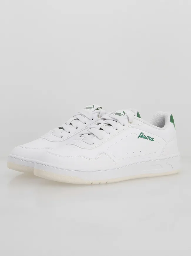 Baskets wns court classic blanc vert femme - Puma | wimod