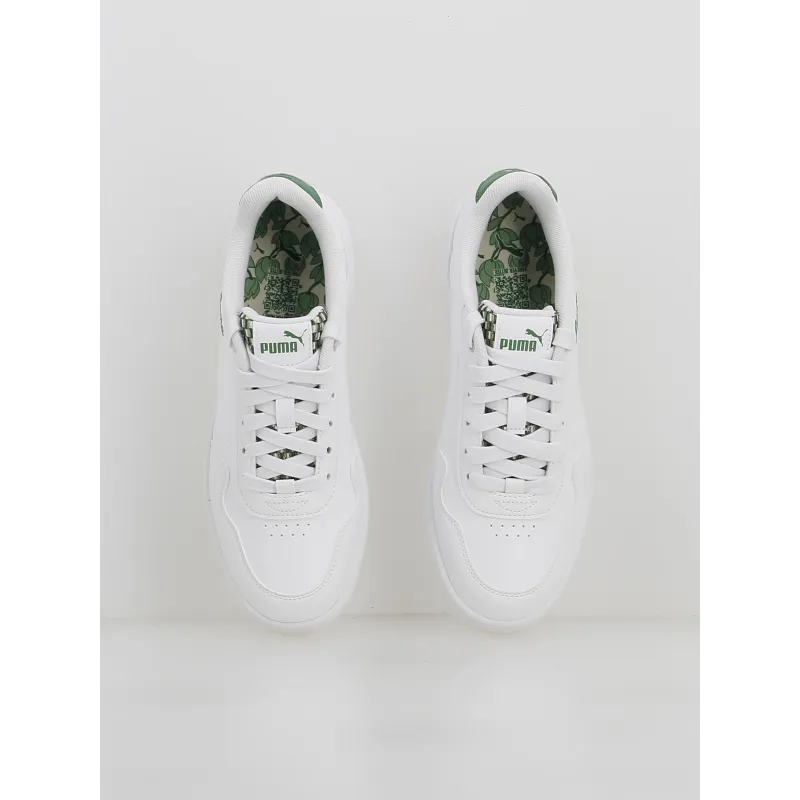 Baskets wns court classic blanc vert femme - Puma | wimod