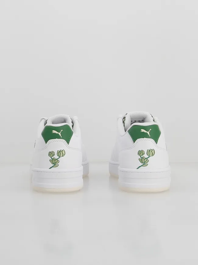 Baskets wns court classic blanc vert femme - Puma | wimod