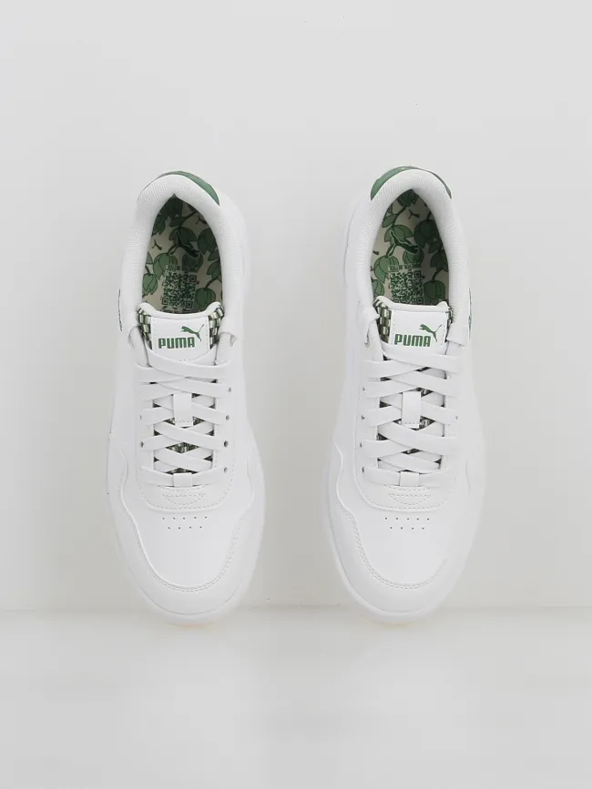 Baskets wns court classic blanc vert femme - Puma | wimod