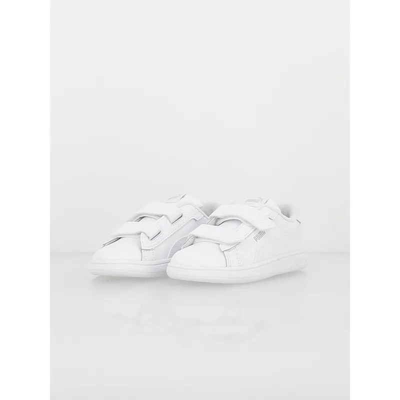 Baskets à scratch smash 3 blanc enfant - Puma | wimod