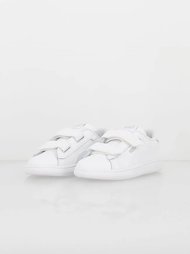 Baskets à scratch smash 3 blanc enfant - Puma | wimod