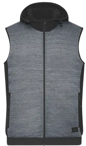 Bodywarmer gilet polaire workwear - Homme - JN1848 - gris foncé chiné 