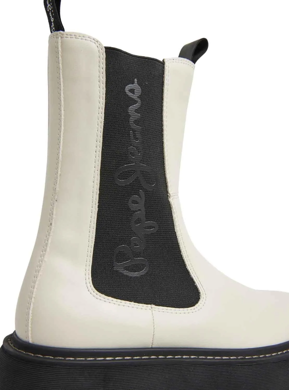 Bootss Pepe Jeans Yoko Chelsea Beige pour Femme