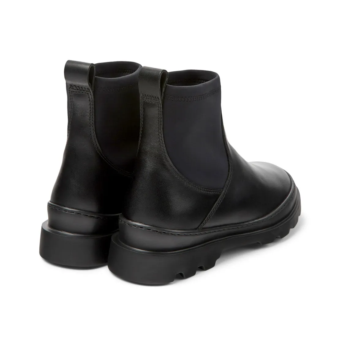 Bottes chelsea Brutus noir en cuir | 3 Suisses