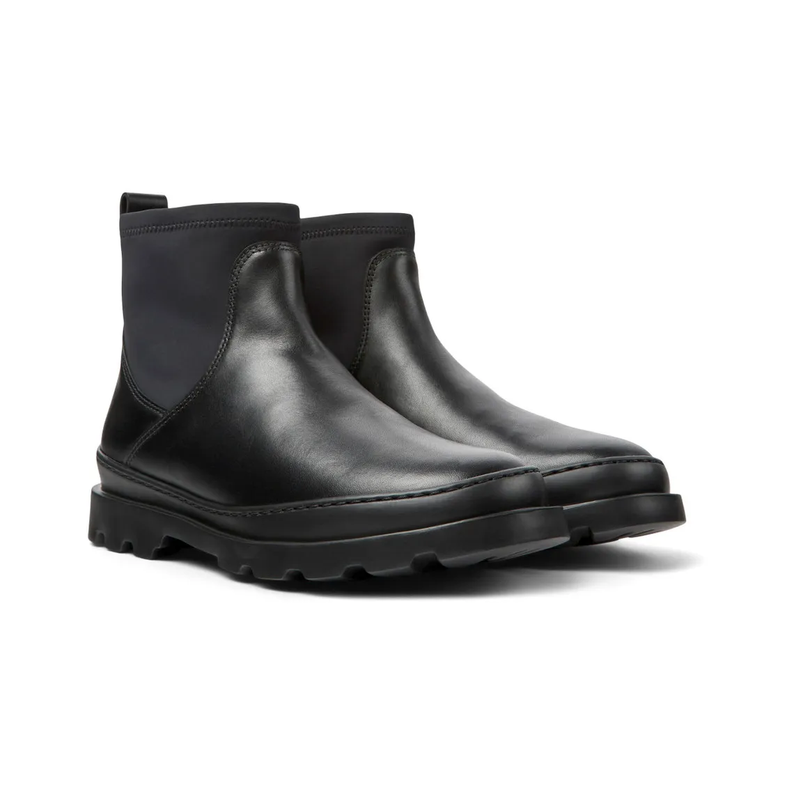 Bottes chelsea Brutus noir en cuir | 3 Suisses