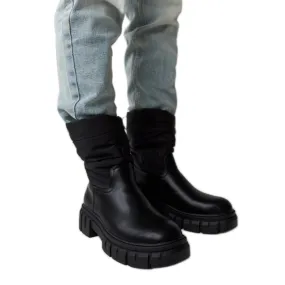 Bottes de neige Hoffman matelassées isolées noires le noir