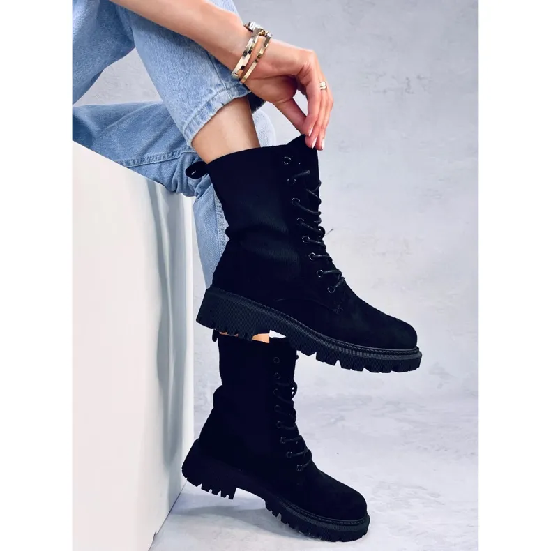 Bottes militaires à tige chaussette Nevada Black le noir