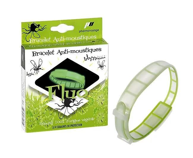 BRACELET ANTI MOUSTIQUE PHOSPORESCENT