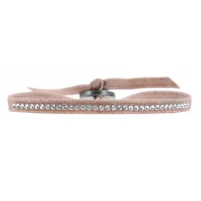 Bracelet Les Interchangeables A32157 - Bracelet Tissu Beige Cristaux Swarovski Les Interchangeables | 3 Suisses