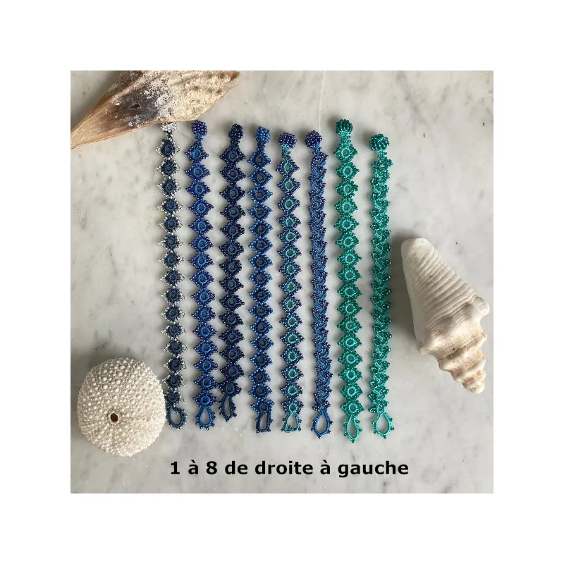 bracelets tissés fin fils et perles, large gamme de couleurs,ajustable