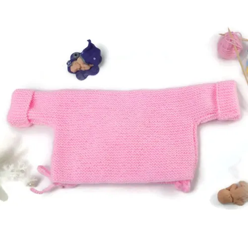 Brassière bébé naissance rose pelote de fil à tricoter