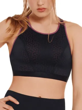 Brassière de sport sans armatures Playful - Noir