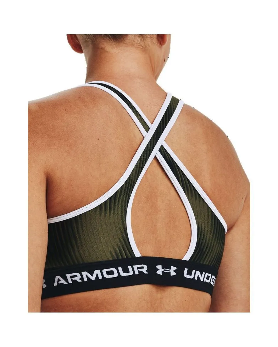 Brassière Femme CROSSBACK MID PRINT Vert