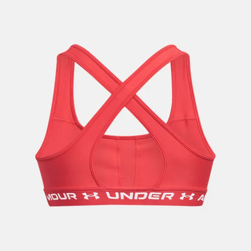 Brassière femme Under Armour Crossback Mid - Rouge