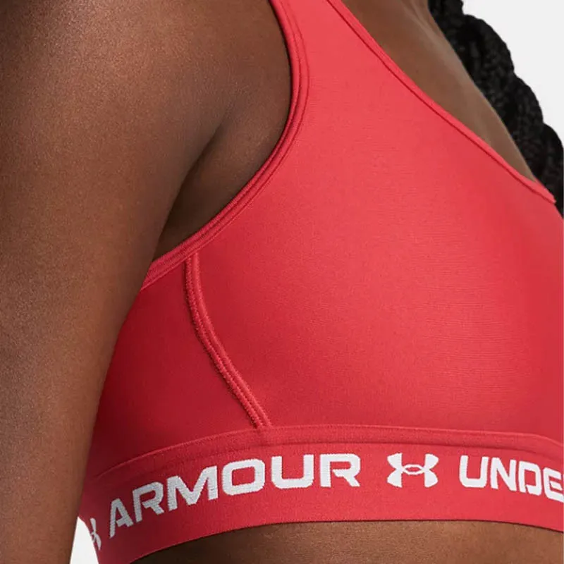 Brassière femme Under Armour Crossback Mid - Rouge