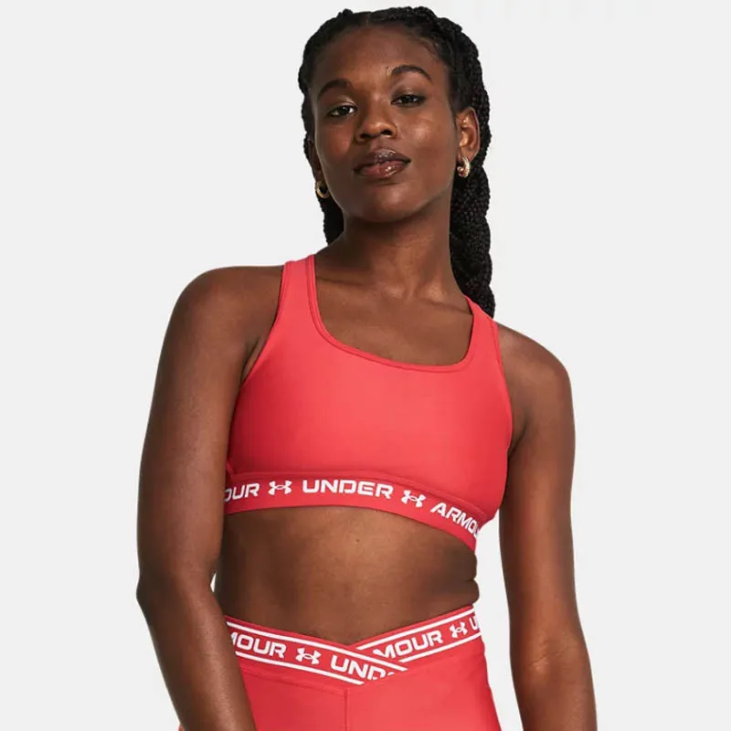 Brassière femme Under Armour Crossback Mid - Rouge