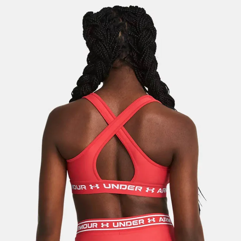 Brassière femme Under Armour Crossback Mid - Rouge