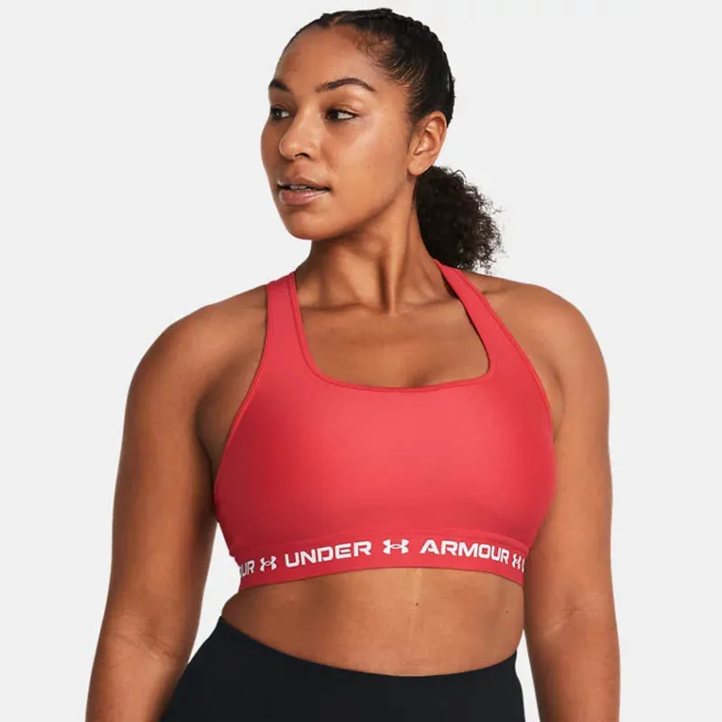 Brassière femme Under Armour Crossback Mid - Rouge