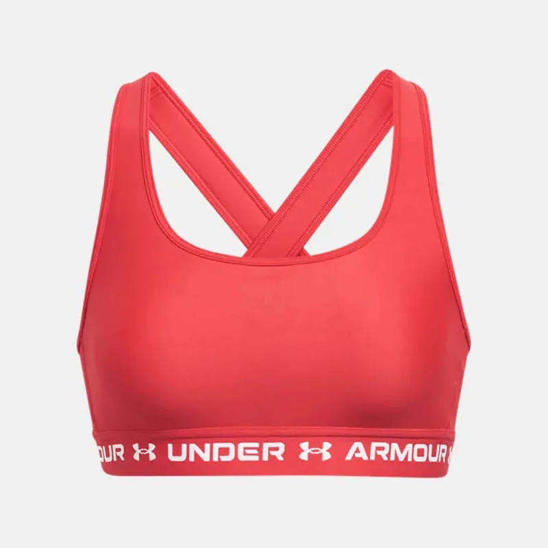 Brassière femme Under Armour Crossback Mid - Rouge