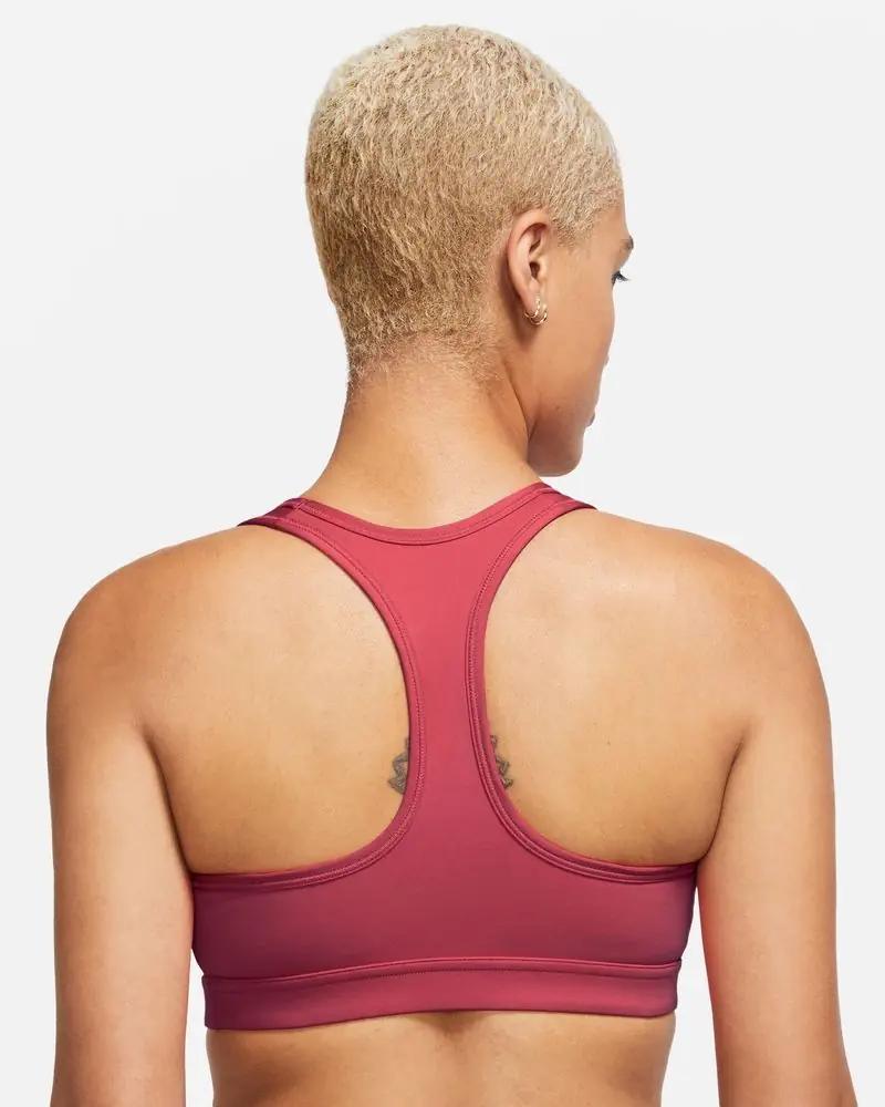 Brassière Nike Swoosh Rouge pour femme