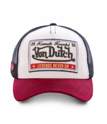 Casquette rouge/bleue Bbr VON DUTCH H23