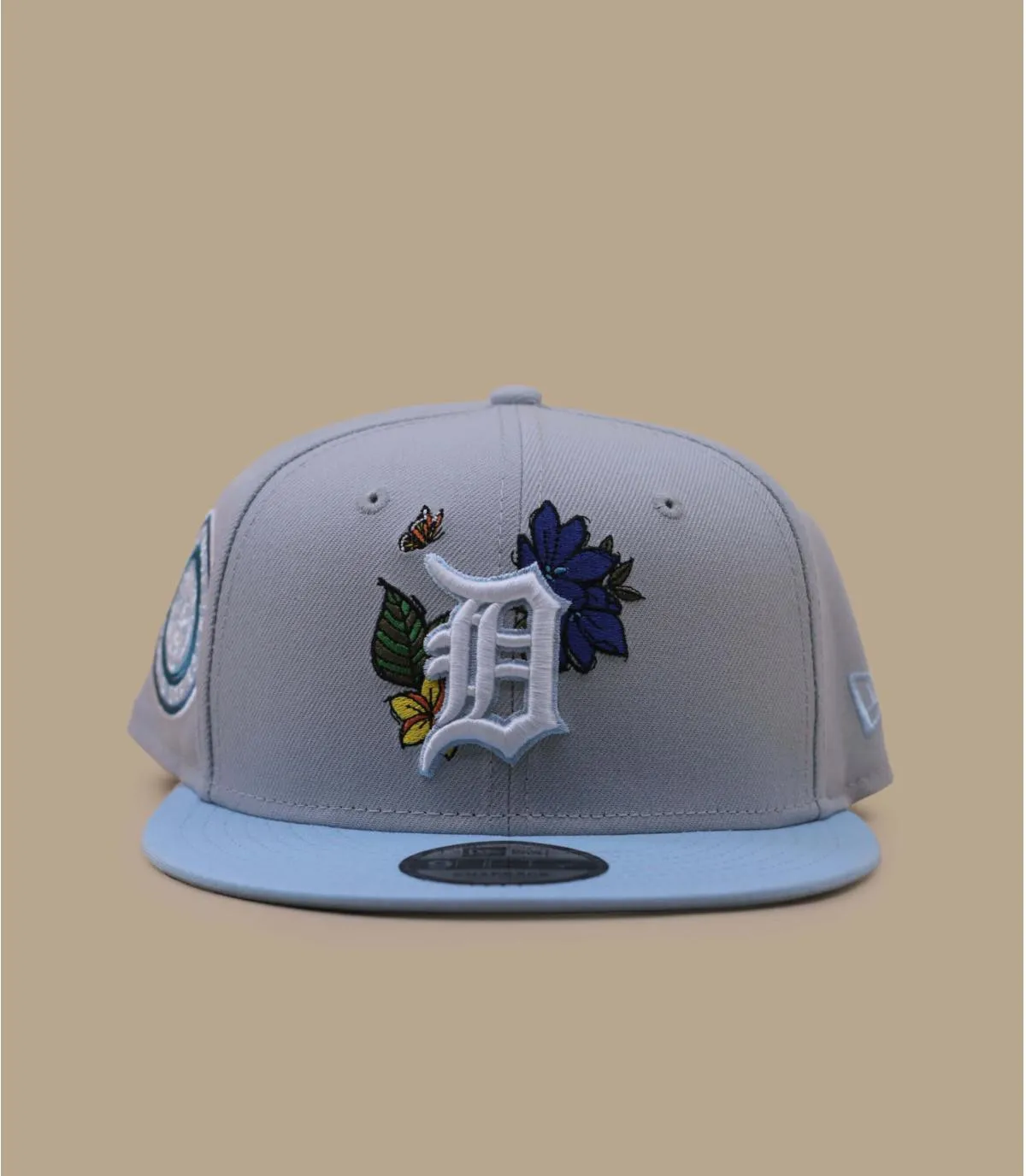 Casquette snapback Detroit tigers grise bleue fleurs - Casquette NBA Floral 9Fifty Tigers gray New Era : Headict