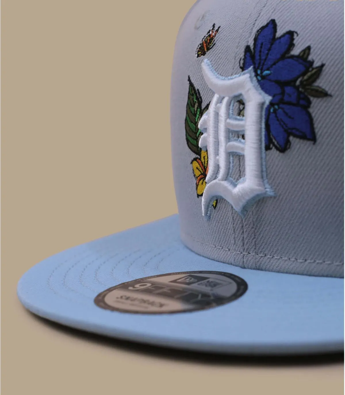 Casquette snapback Detroit tigers grise bleue fleurs - Casquette NBA Floral 9Fifty Tigers gray New Era : Headict