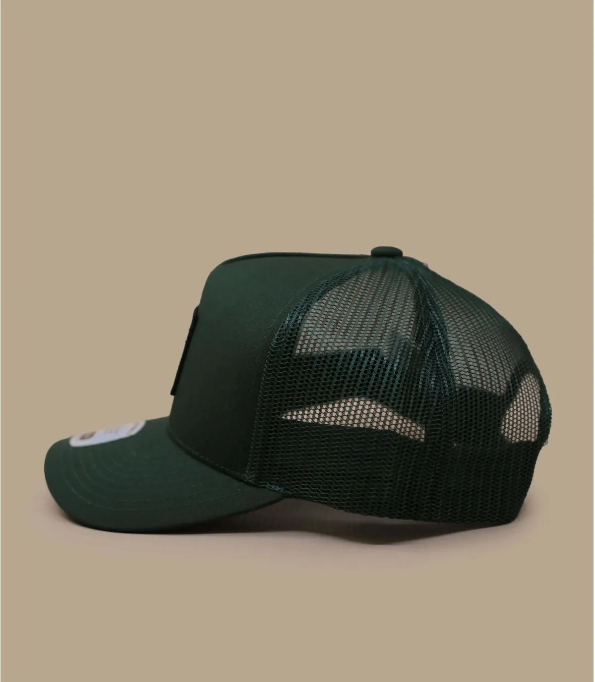 Casquette trucker vert éco-responsable - Casquette Alpha Block Trucker trekking green Brixton : Headict