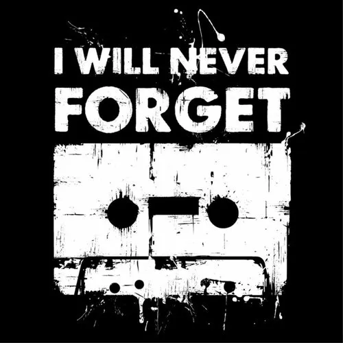 Cassette audio - t-shirt en coton bio - i will never forget