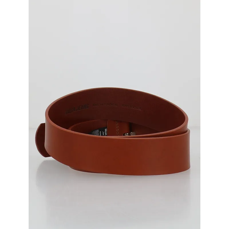 Ceinture en cuir basic large marron femme - Salsa  | wimod