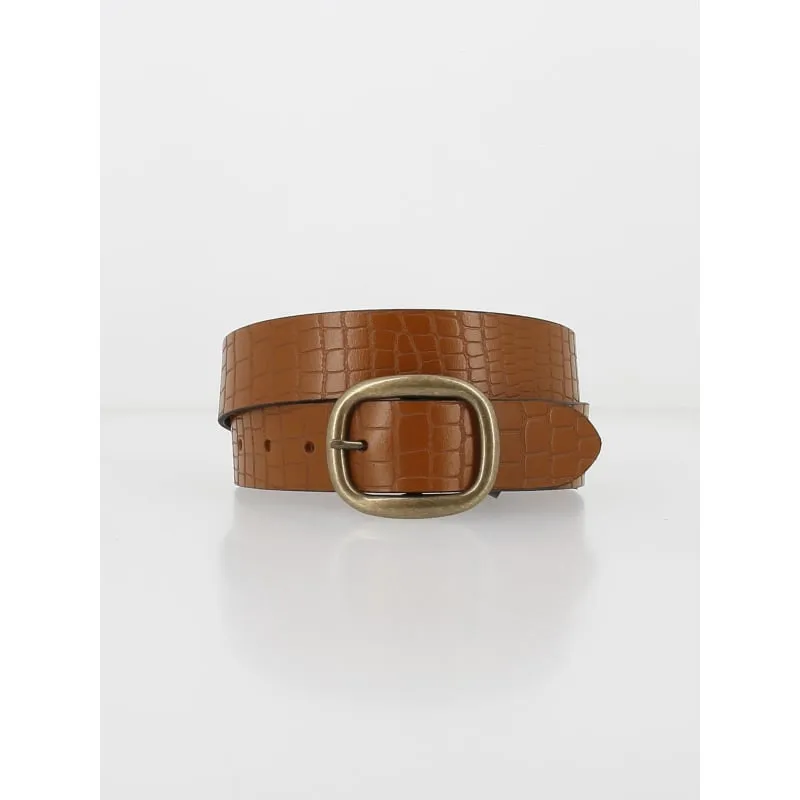 Ceinture en cuir basic large marron femme - Salsa  | wimod