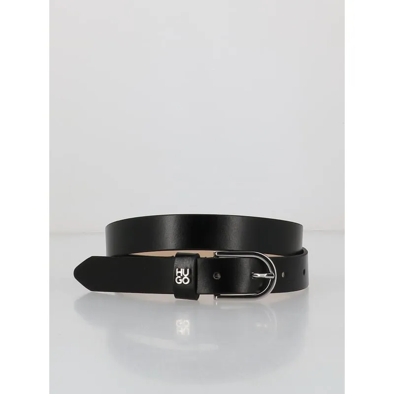 Ceinture texturée animal en cuir noir femme - Salsa Jeans | wimod