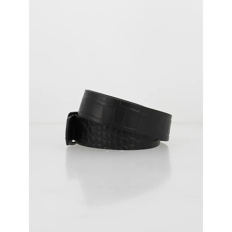 Ceinture texturée animal en cuir noir femme - Salsa Jeans | wimod