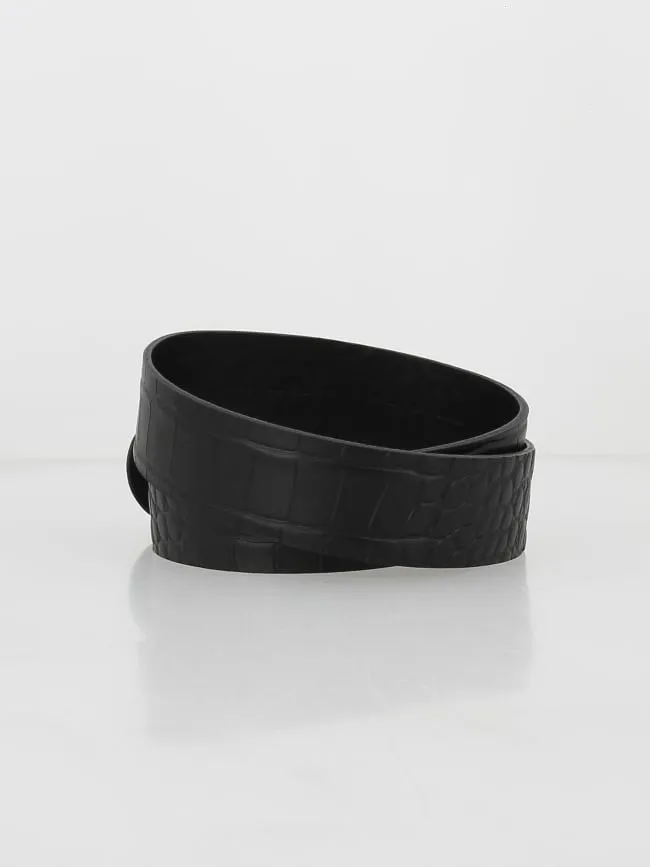 Ceinture texturée animal en cuir noir femme - Salsa Jeans | wimod