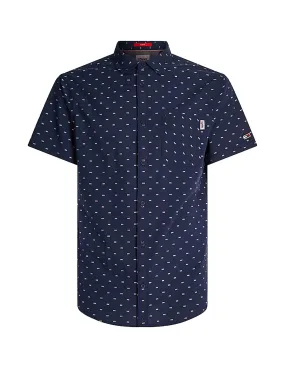 Chemise à manches courtes Tommy Jeans ref 52560 marine