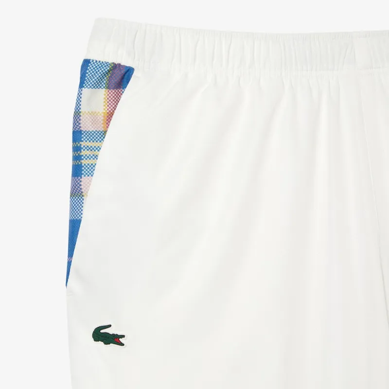 ENSEMBLE DE SURVÊTEMENT À CARREAUX LACOSTE TENNIS BLANC