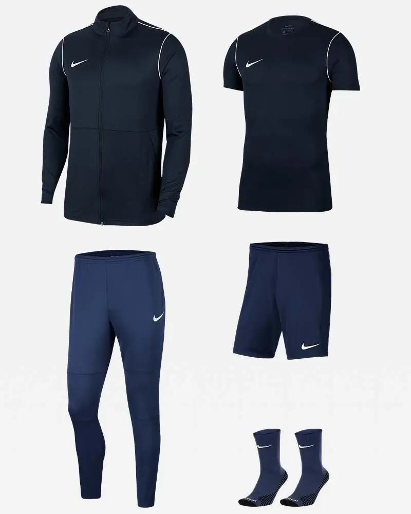 Ensemble Nike Park 20 pour Homme. Survêtement + Maillot + Short + Chaussettes (5 pièces)