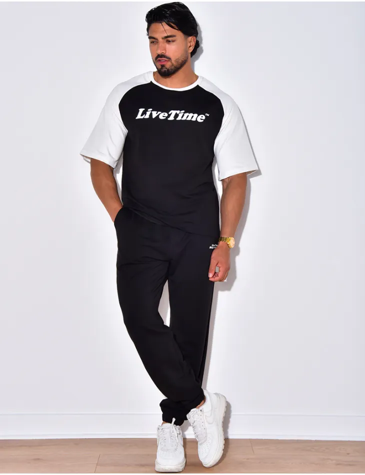 Ensemble t-shirt et pantalon " Life time" / 53201 - JEANS INDUSTRY