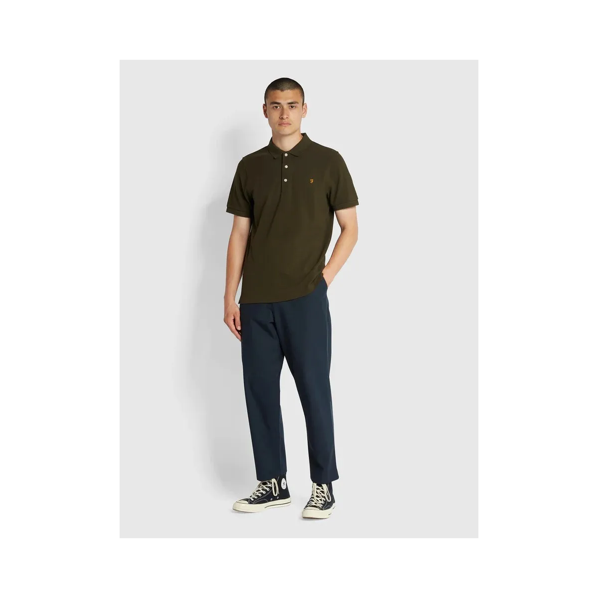 FARAH - Polo vert kaki