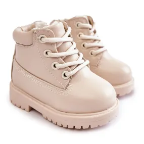 FR1 Bottes Trappeur Chaudes Enfant Beige clair Dexter